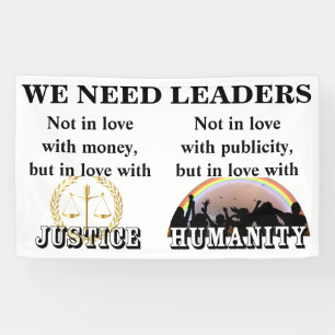 Wir brauchen Führungspersönlichkeiten in Liebe m Banner