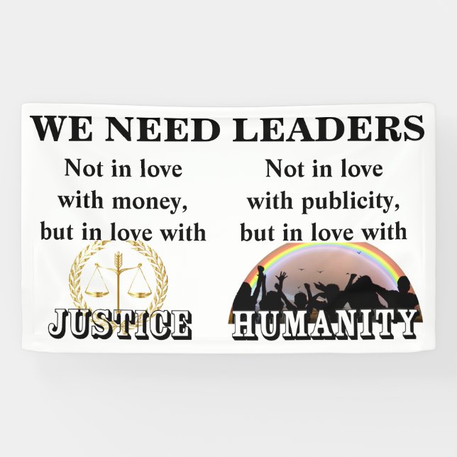 Wir brauchen Führungspersönlichkeiten in Liebe mit Banner (Horizontal)