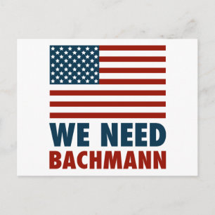 Wir brauchen Michele Bachmann Postkarte