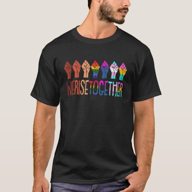 Wir bringen gemeinsam die Gleichheit der sozialen  T-Shirt (Vorderseite)