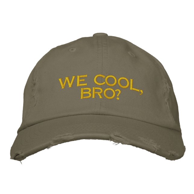 WIR COOL, BRO? - STREET GAMER HAP BESTICKTE BASEBALLKAPPE (Vorderseite)