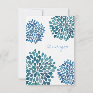 Wir danken Ihnen, dass Sie Blue Blooms Blume Cards Mitteilungskarte