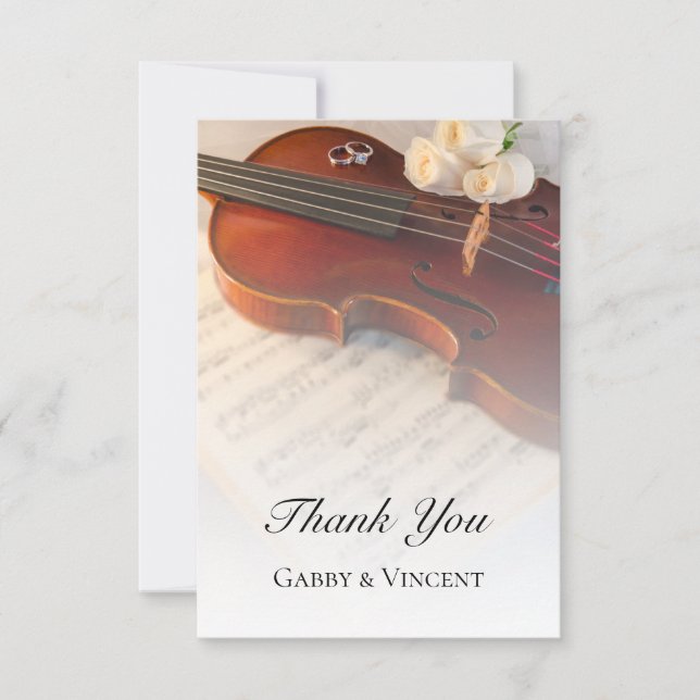 Wir danken Ihnen für die klassische Violine und We Dankeskarte (Vorderseite)