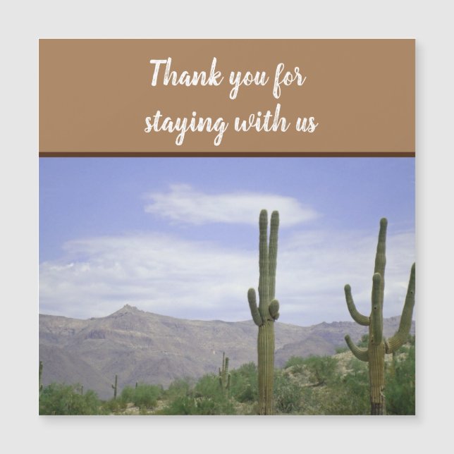 Wir danken Ihnen für Ihren Empfang Magnetkarte (Vorderseite)