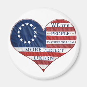 Wir, das amerikanische Flaggenherz Magnet