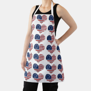 Wir, das amerikanische Flaggenherz Schürze