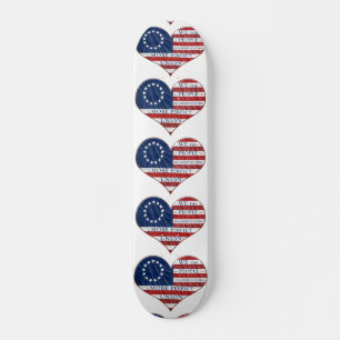 Wir, das amerikanische Flaggenherz Skateboard