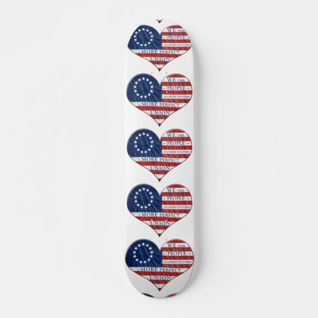 Wir, das amerikanische Flaggenherz Skateboard (Vorne)