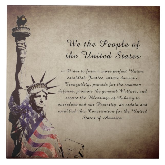 Wir, das amerikanische Patriotische Fliese (Vorderseite)