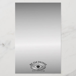 Wir das Leute-metallisches Schild-Logo mit Fackel Briefpapier