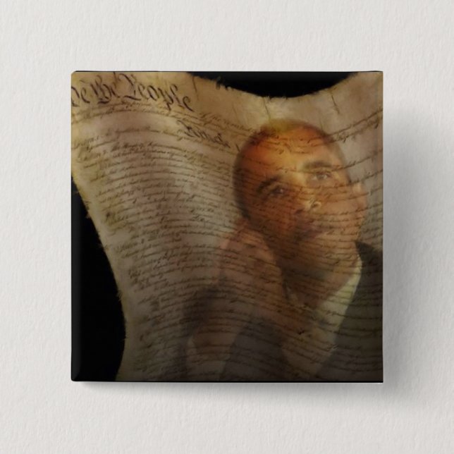 Wir das Leuteobama-Ölgemälde Button (Vorderseite)