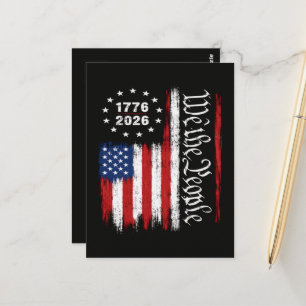 Wir das Volk 1776 2026 Patriotische Flagge Postkarte