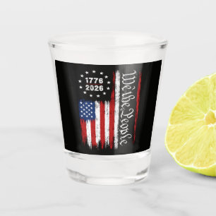 Wir das Volk 1776 2026 Patriotische Flagge Schnapsglas