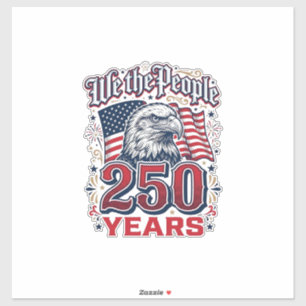 Wir das Volk 250 Jahre Patriotischer Adler Vintage Aufkleber