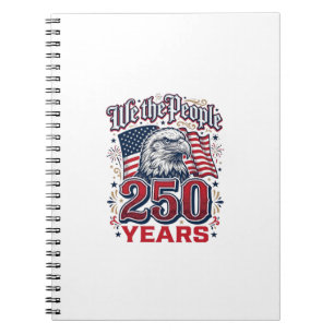 Wir das Volk 250 Jahre Patriotischer Adler Vintage Notizblock