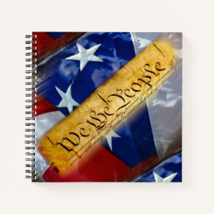 Wir das Volk Amerikanische Flagge Notizbuch