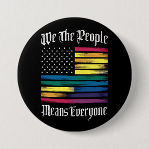 Wir das Volk bedeutet jeden LGBT Gay Pride Geschen Button