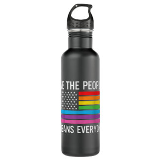 Wir, das Volk, bedeutet jeden Regenbogen-Gay Pride Edelstahlflasche