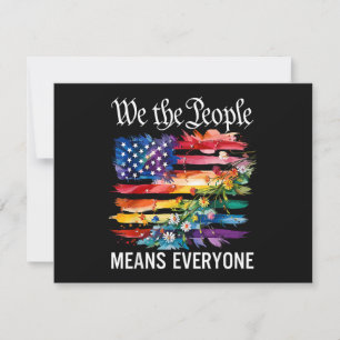 Wir das Volk bedeutet jeden Regenbogen LGBT Schwul Save The Date