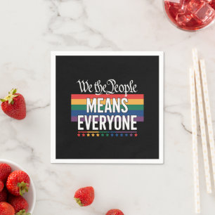 Wir das Volk bedeutet jeden US-Verfassung LGBT Serviette