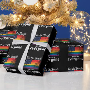 Wir das Volk bedeutet jeden USA-Flagge LGBTQ Geschenkpapier