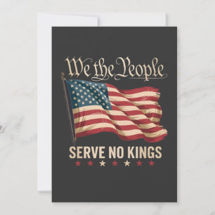 Wir Das Volk Dienen Keinem König USA Patriotisch Dankeskarte