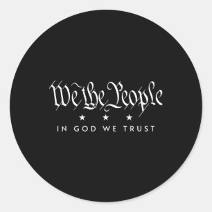 Wir, das Volk Gottes, wir vertrauen dem amerikanis Runder Aufkleber