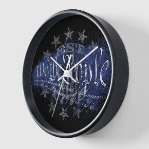 WIR DAS VOLK Patriotische 13 Sterne und amerikanis Uhr