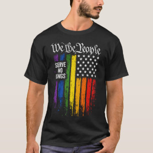 Wir das Volk Regenbogen-Amerikanische-Flagge-T-Shi T-Shirt