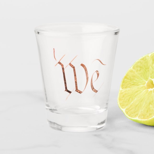 Wir: das Volk Schnapsglas (Vorderseite)