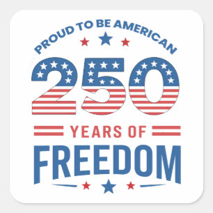 Wir das Volk USA 250. Jubiläum Quadratischer Aufkleber
