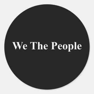 Wir Das Volk Vereinigte Staaten Demokratie Trump P Runder Aufkleber