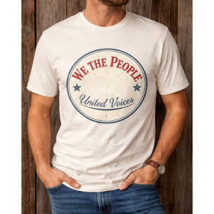 Wir, das Volk, Vintage-Abzeichen T-Shirt