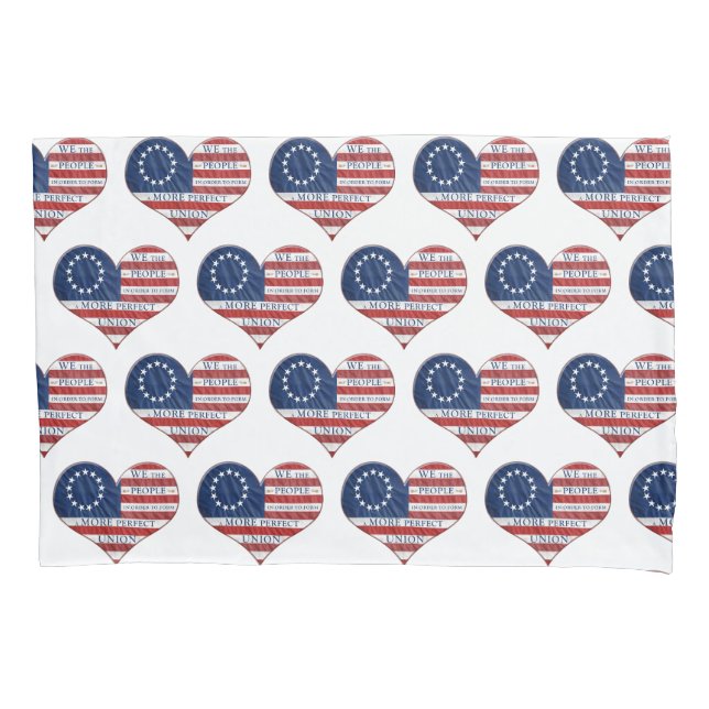 Wir, der Fall der "People American Flag Heathrow" Kissenbezug (Vorderseite)