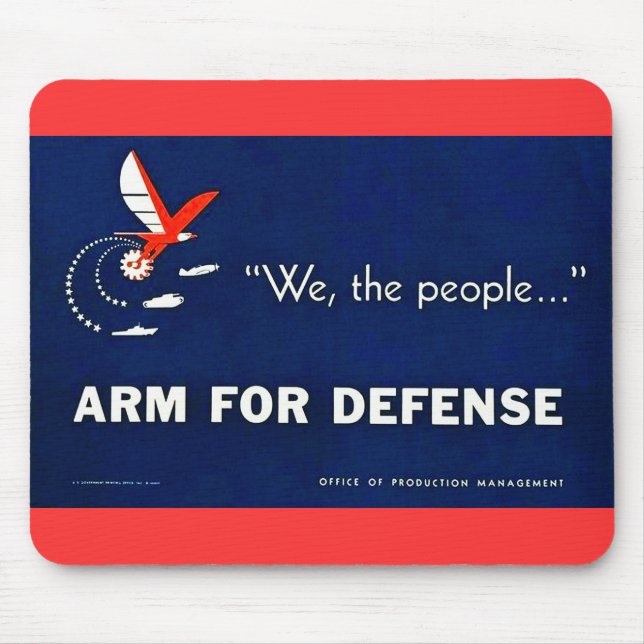 Wir der Leute-Arm für Verteidigung Mousepad (Vorne)