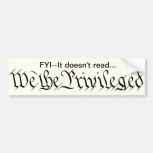 Wir der privilegierte Aufkleber Autoaufkleber
