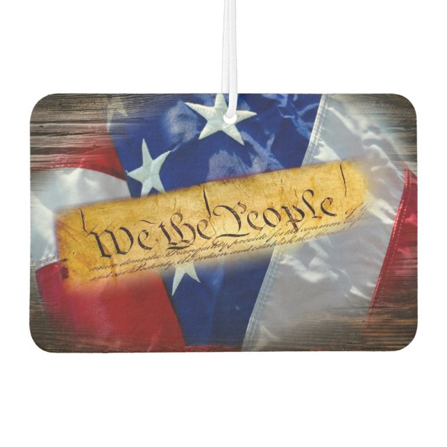 Wir, die amerikanische Flagge Autolufterfrischer (Vorderseite)