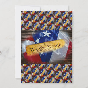Wir, die amerikanische Flagge Einladung