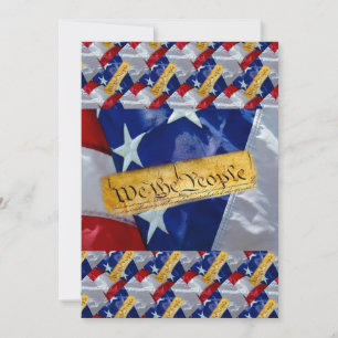 Wir, die amerikanische Flagge Feiertagskarte