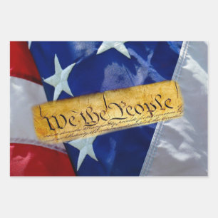 Wir, die amerikanische Flagge Geschenkpapier Set