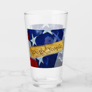 Wir, die amerikanische Flagge Glas