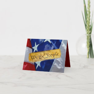 Wir, die amerikanische Flagge Karte