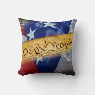 Wir, die amerikanische Flagge Kissen