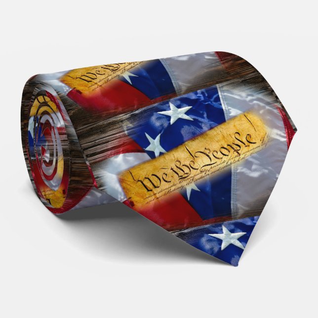 Wir, die amerikanische Flagge Krawatte (Gerollt)