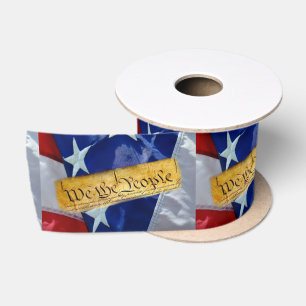 Wir, die amerikanische Flagge Satinband
