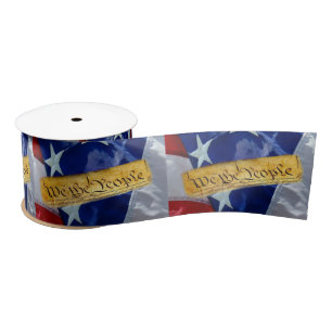 Wir, die amerikanische Flagge Satinband