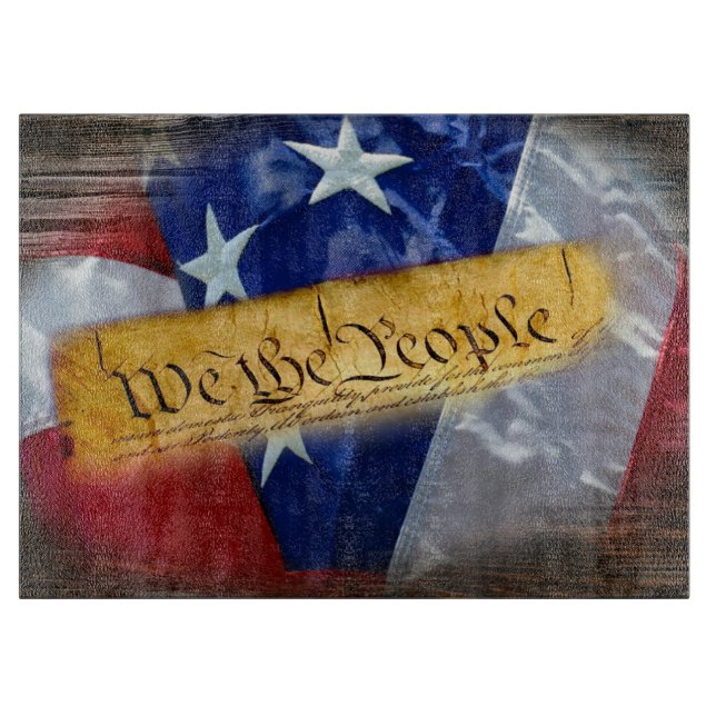 Wir, die amerikanische Flagge Schneidebrett (Vorderseite)