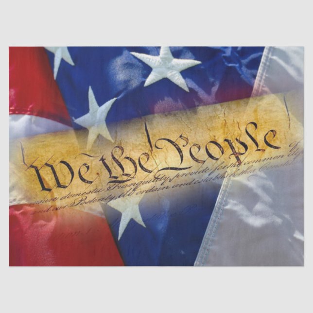 Wir, die amerikanische Flagge Seidenpapier (Vorderseite)