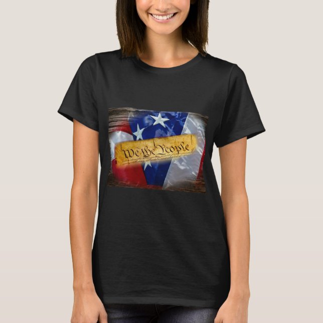 Wir, die amerikanische Flagge T-Shirt (Vorderseite)