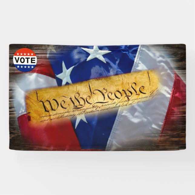 Wir, die amerikanische Verfassung Banner (Horizontal)